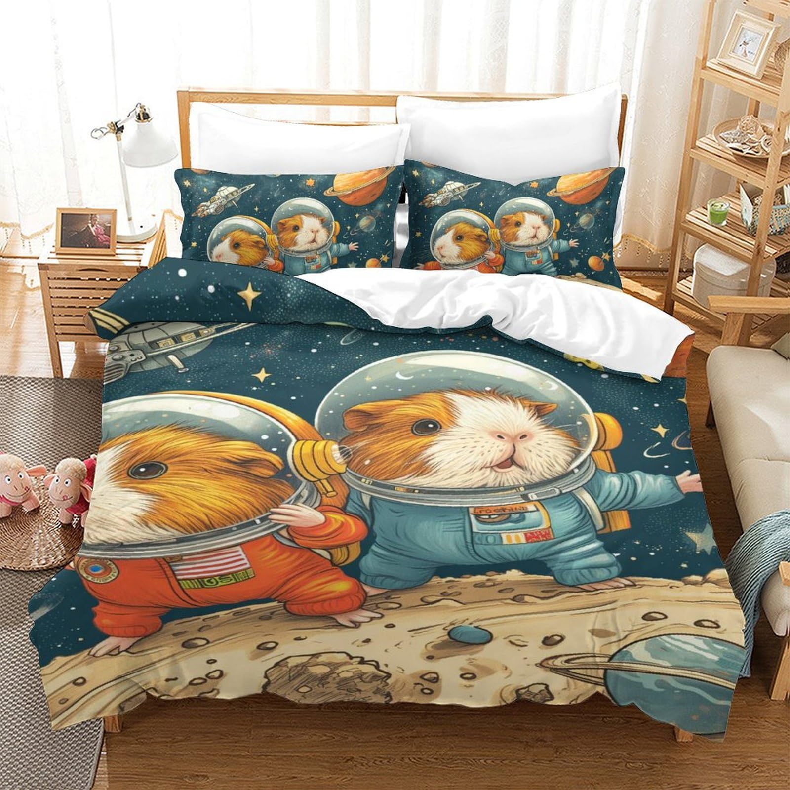 Parure de lit 140x200 cm Cochon d'Inde pour décorer la chambre de votre ado