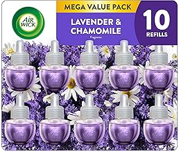Air Wick Plug in Scented Oil Refill, 10ct, Lavender & Chamomile, Air Freshener, Essential Oils, Eco Friendly