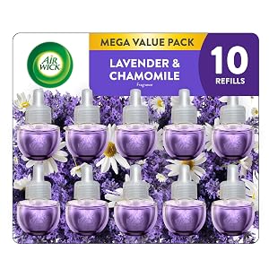 Air Wick Plug in Scented Oil Refill 10ct Lavender Chamomile Air Freshener Essential Oils Eco Friendly