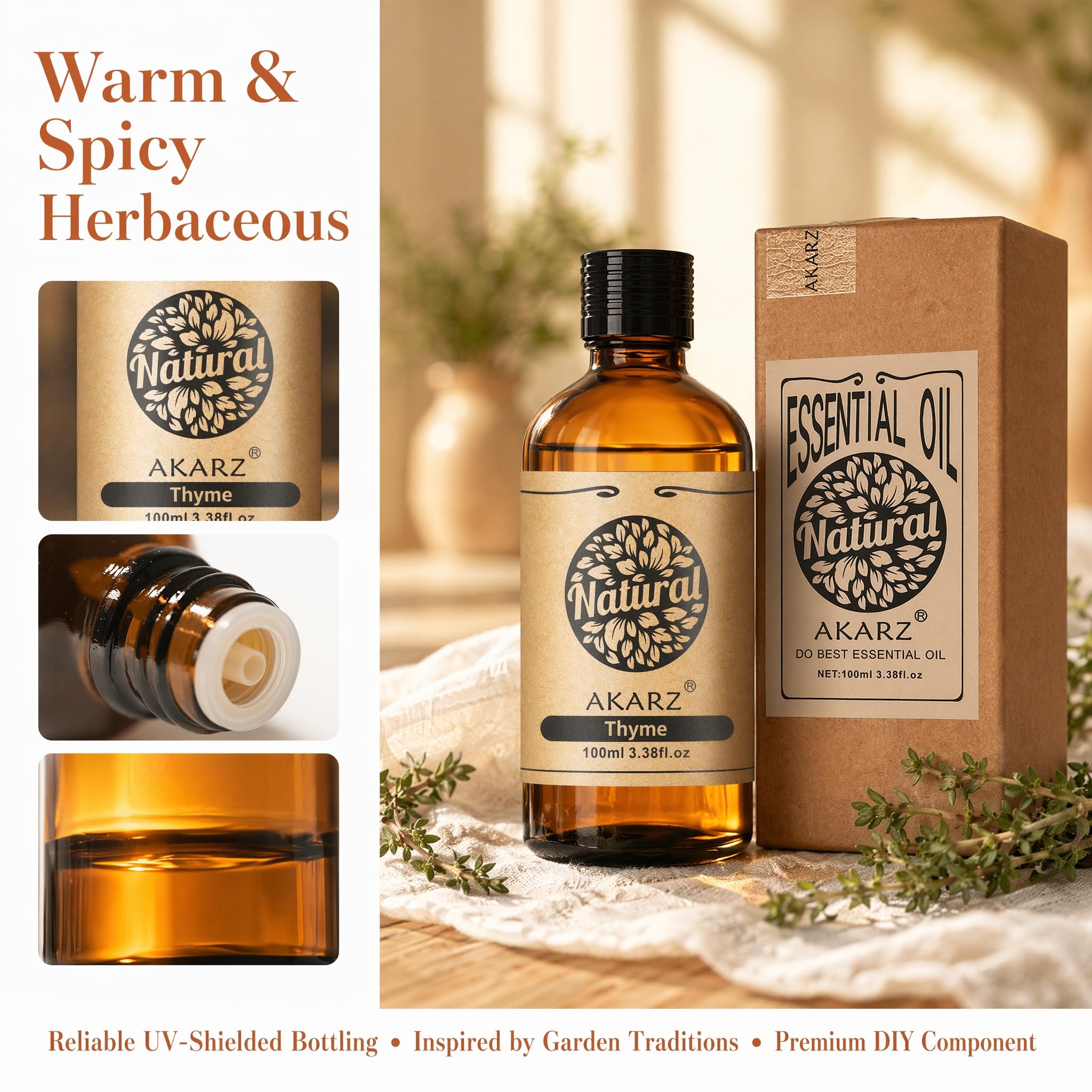 AKARZ 100ml Olejek esencjny z Mięty Sosnowej - Naturalny olejek aromatyczny do dyfuzorów, lamp aromatycznych i aromatów pomieszczeń