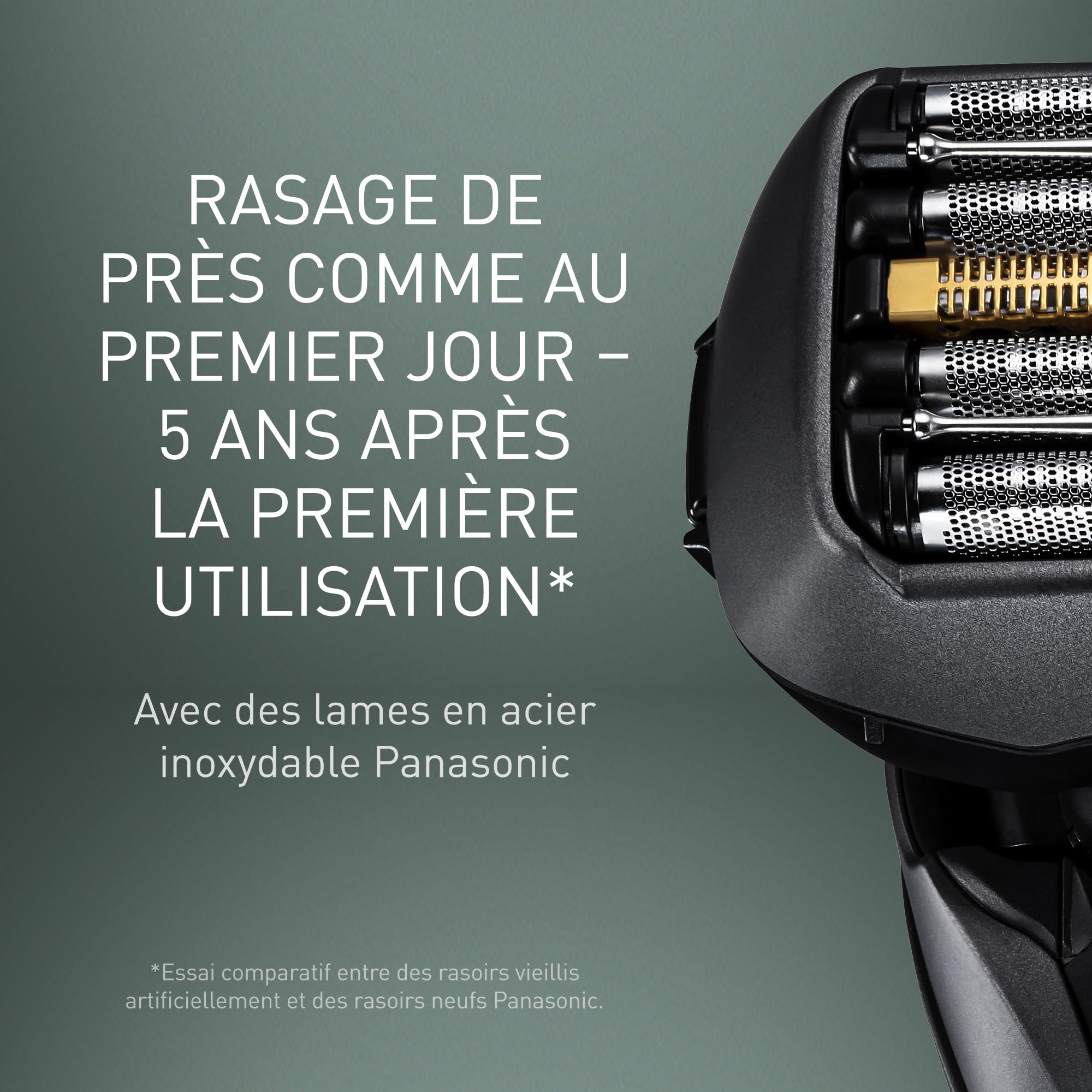 Panasonic ES-LV6U-K803 Rasoir Électrique 5-Lames Pour Hommes, Rasoir Sans Fil Humide Et Sec, Rasoir Électrique Avec Nettoyage Automatique, Tête De Rasoir Flexible Et Capteur De Barbe Réactif.