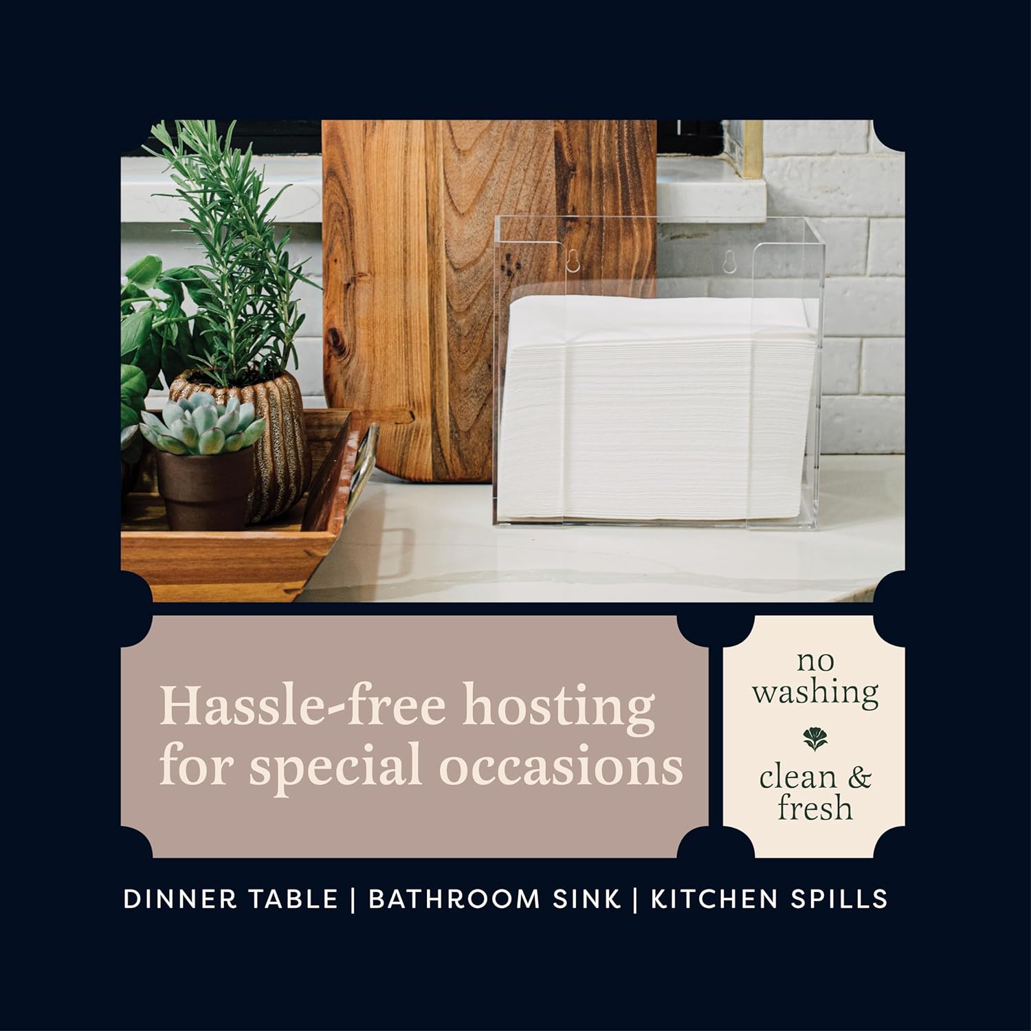 Linen-Feel European-White Paper Napkins - Decortive Cloth-Like Disposable Dinner Napkins - Soft And Absorbent. For Kitchen, Party, Wedding, Bathroom Or Any Occasion. (Pack of 200)