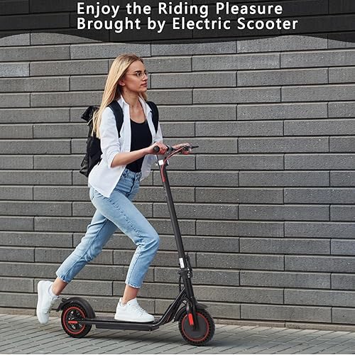 Miniatura 7 de Electric Scooter Adults Peak 350W Motor, Up to 18 Miles Range, 19 Mph Folding Commute Electric Scooter for Adults with 8.5" Solid Tires, Dual
