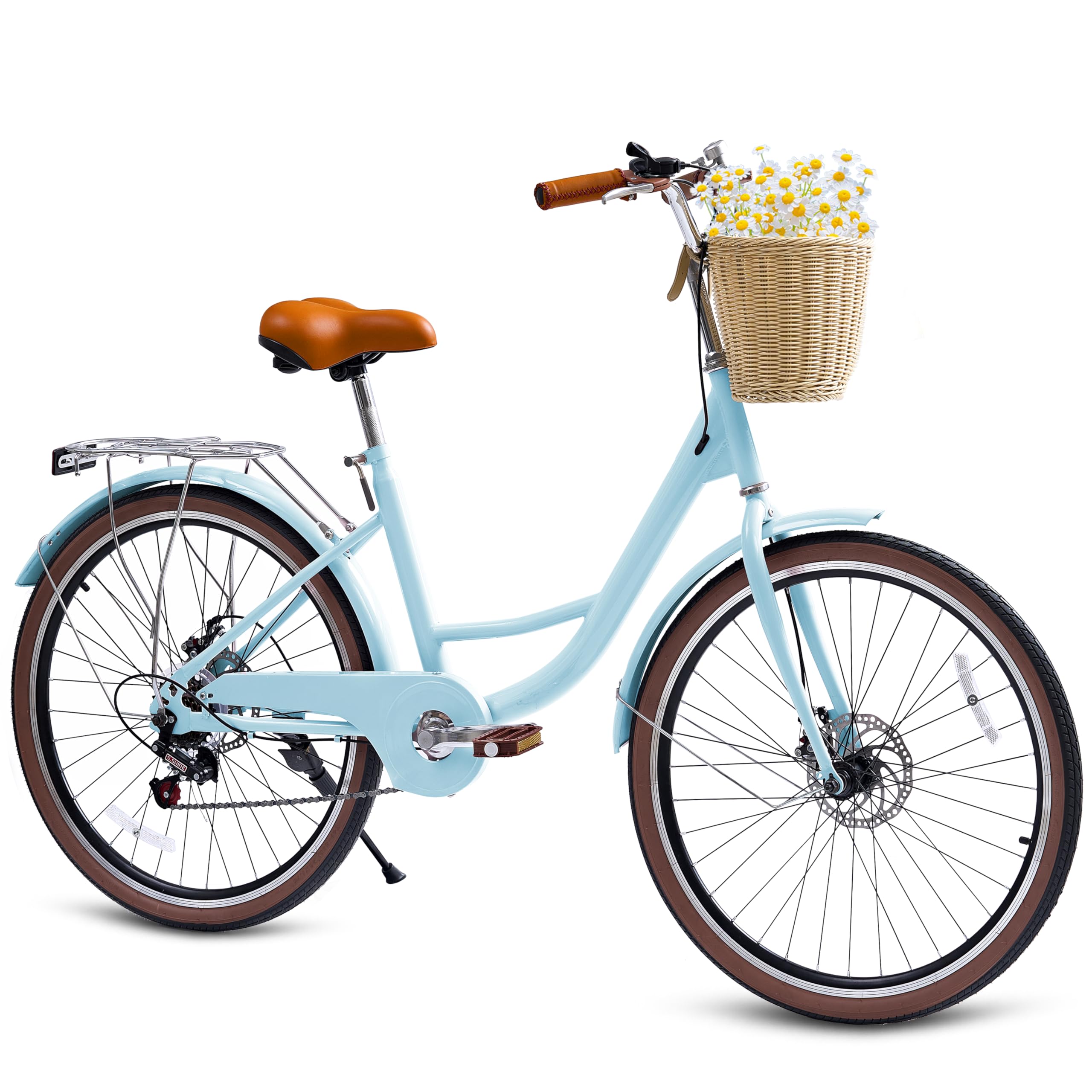 Amazon.com : DEYGIA Beach Cruiser Bike for Women, 24 inch 7 Speed