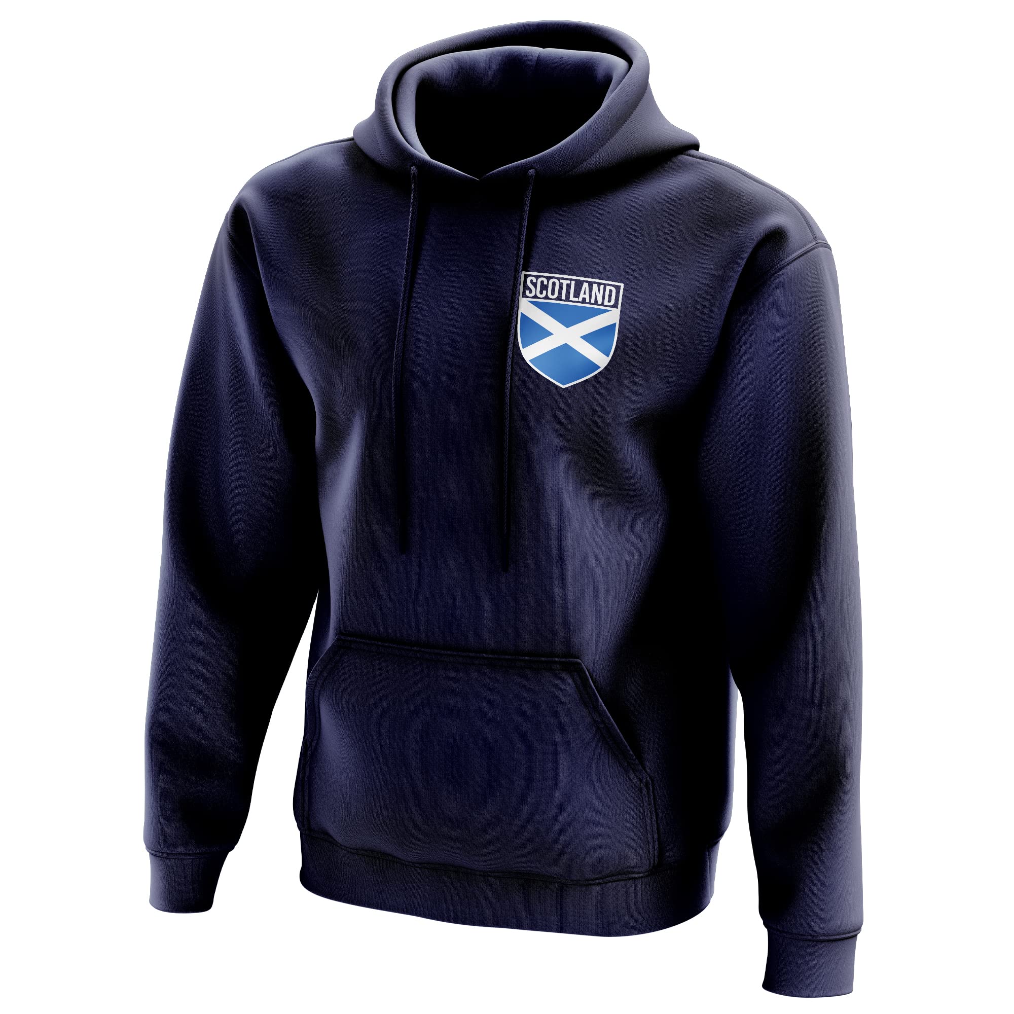 Purple Print House Scotland Hoody for Men, Scotland Flag Badge Retro Hoodie - Image 3
