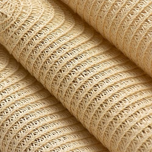 Miniatura 3 de FunWheat Juego de 12 manteles individuales redondos de papel para mesas de comedor 15 pulgadas resistentes al calor hechos a mano naturales para