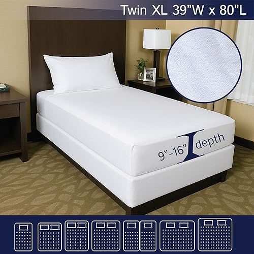 Miniatura 2 de Protector de colchón individual extra largo (XL)  Funda de colchón impermeable con cremallera  Hipoalergénico a prueba de alergias al polvo