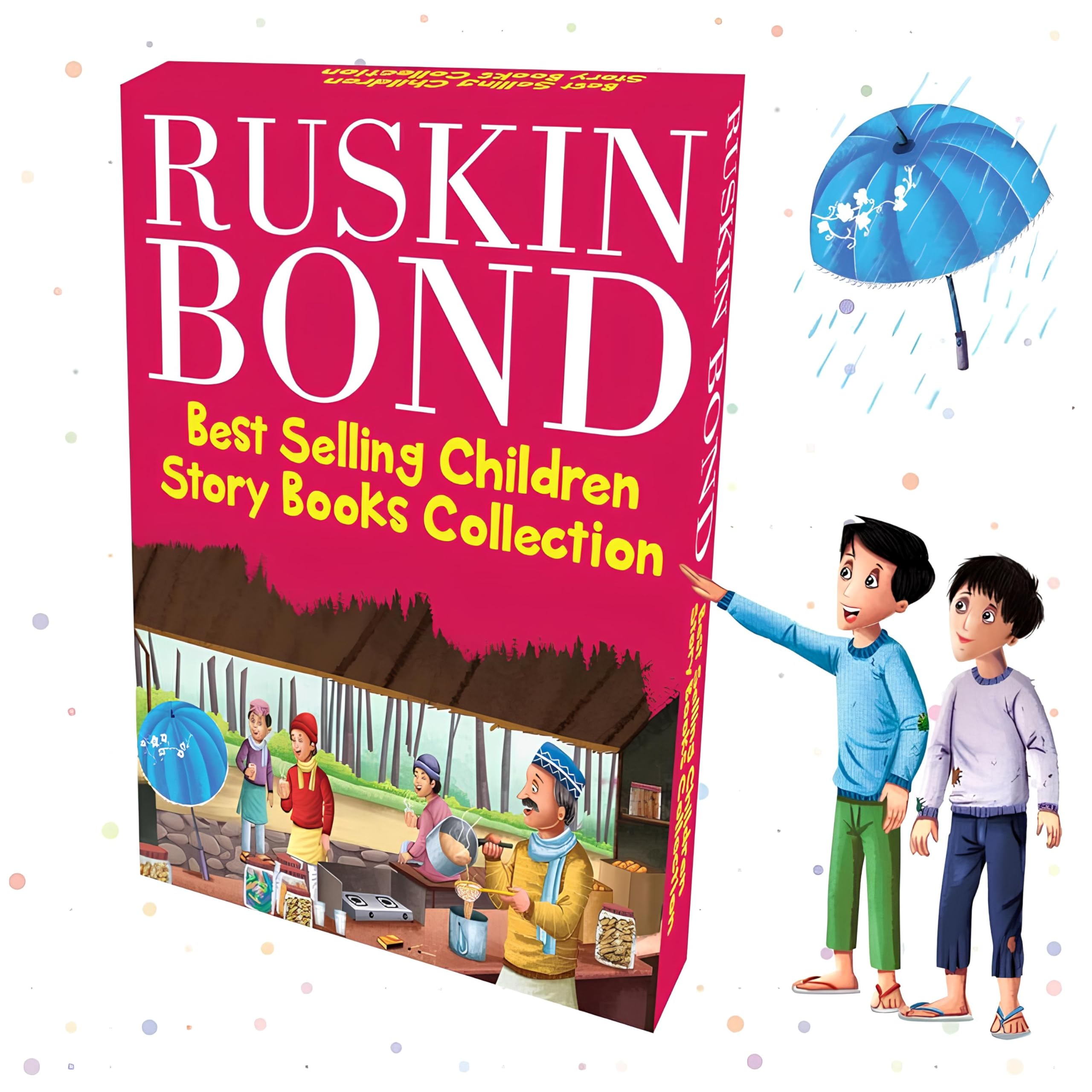 Ruskin Bond Short Stories - Juego de 8 libros de cuentos infantiles más vendidos