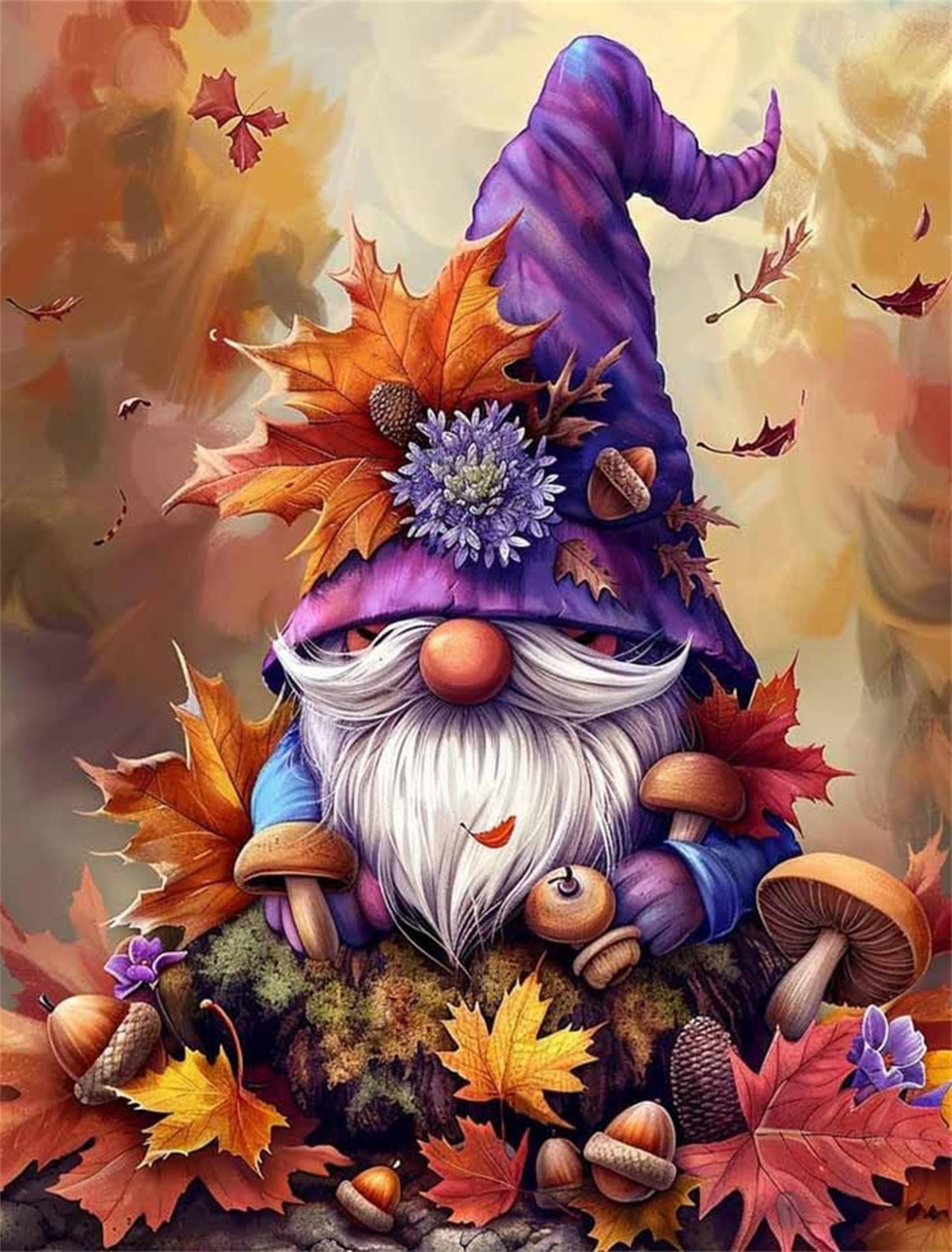 Gnome Paint by Numbers Kit for Adults,DIY Painting Kits on Canvas, Color by Numbers,Large Adult Paint by Number for Gifts,Home Wall Decor (Gnome)