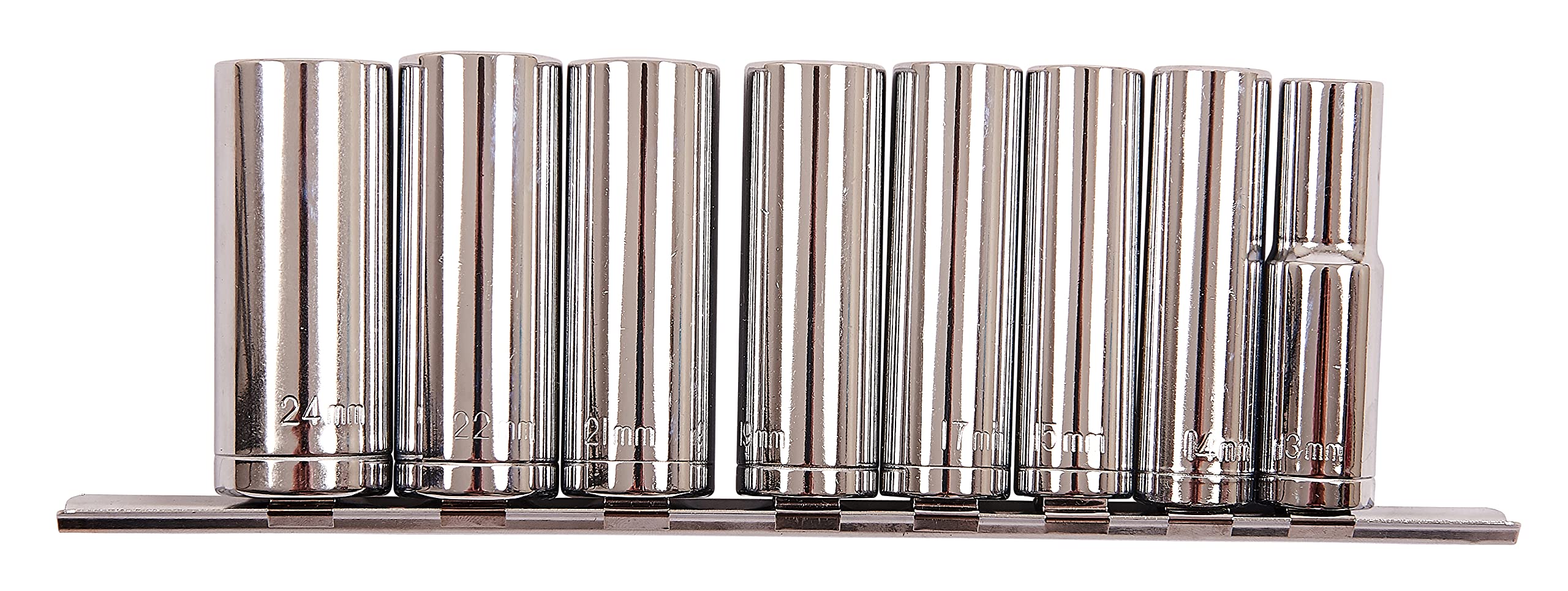 Amtech I6600 9 Piece 1/2” Metric deep Socket Set, Transparent - Image 3