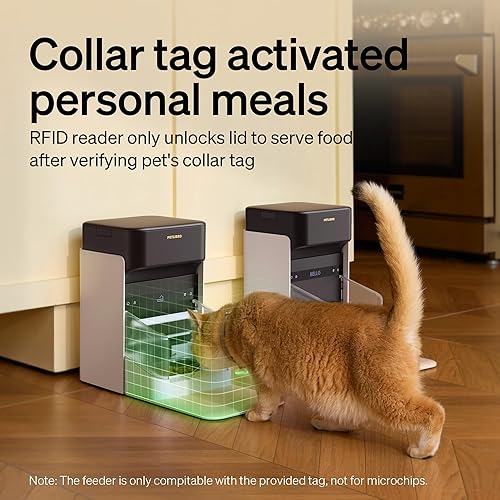 Miniatura 3 de PETLIBRO RFID Automatic Cat Feeder, Collar Tag-Activated Personalized Meals, 5G&2.4G Wi-Fi Programmable Cat Food Dispenser with Cats Recognition &