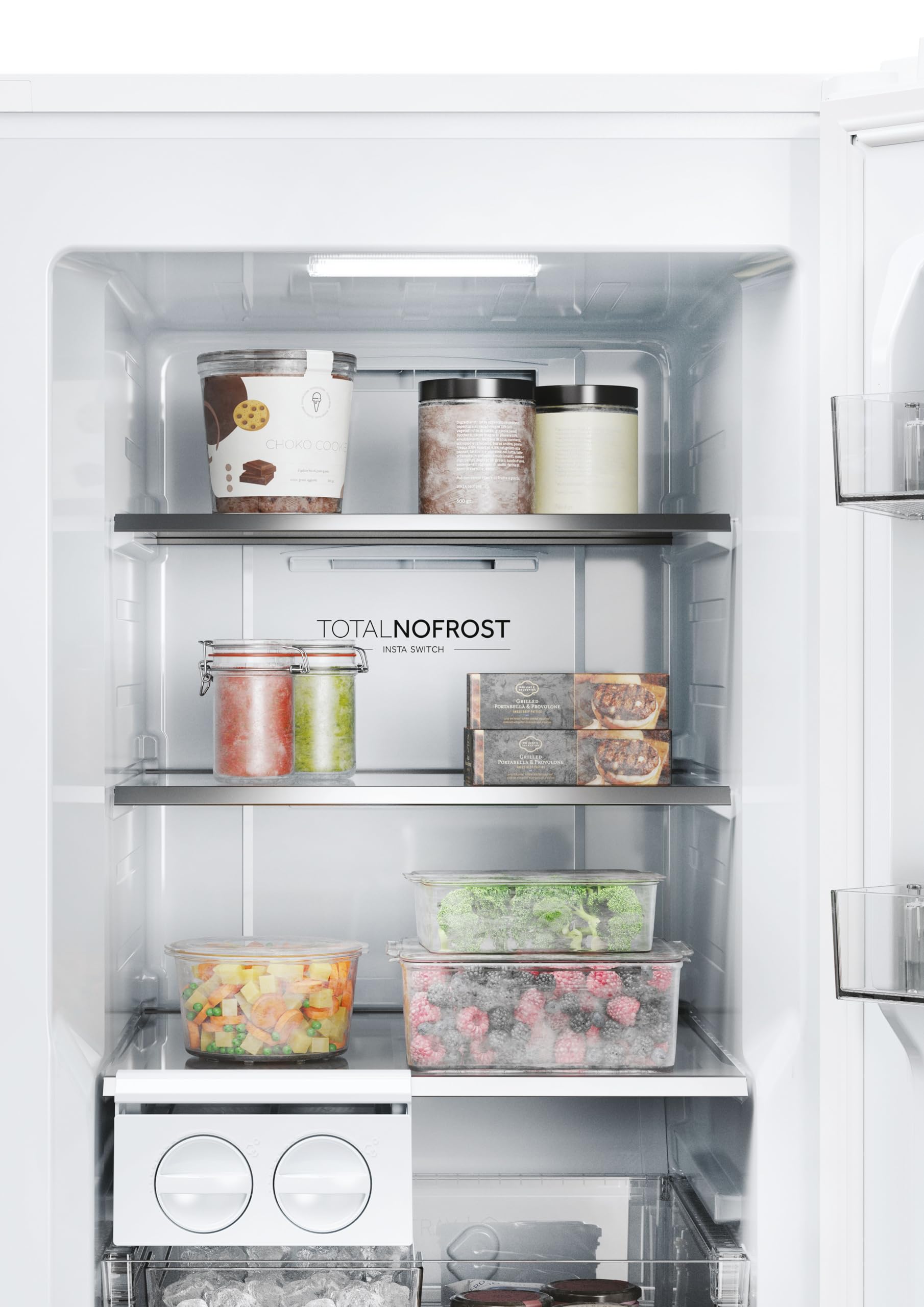 Haier Congelatore con sbrinamento automatico e macchina per cubetti di ghiaccio I Instaswitch H4F272WDH1 I Total No Frost congelatore, capacità 276 l, utilizzabile anche come frigorifero I Freezer con