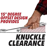 Vista 4 de Jaeger Llave combinada de 1 pulgada extra grande con extremo de caja compensado de 15° – Llave métrica de servicio pesado con extremo de caja de 12