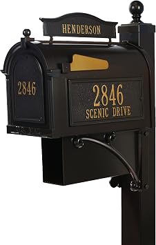 WhitehallTM Personalized Whitehall THE Ultimate Mailbox & Post Package (4 Colors Available)