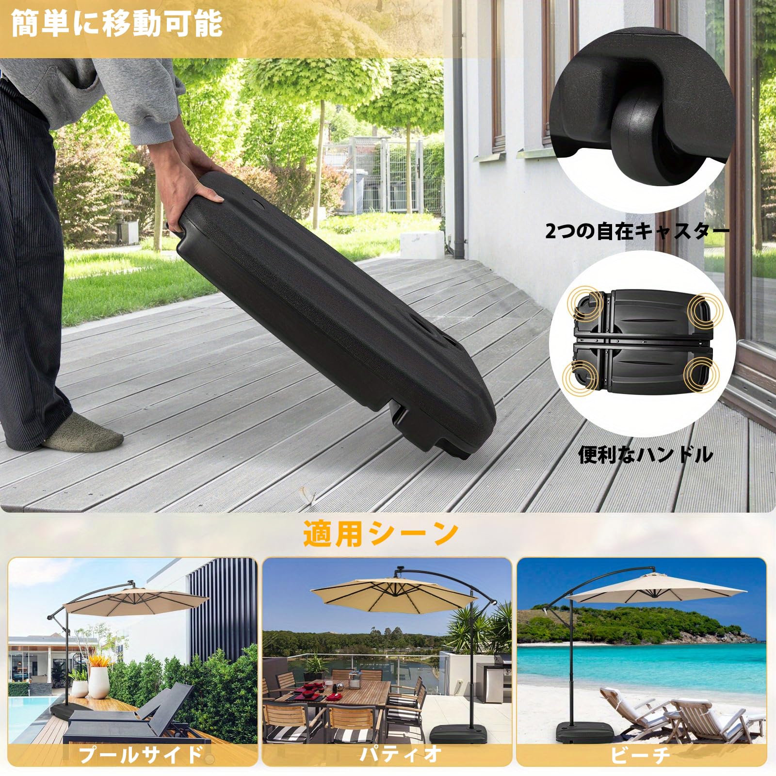 ガーデンパラソル　グレー 楽天市場】シーズンズセントリー 10ft スクエア カンチレバー式