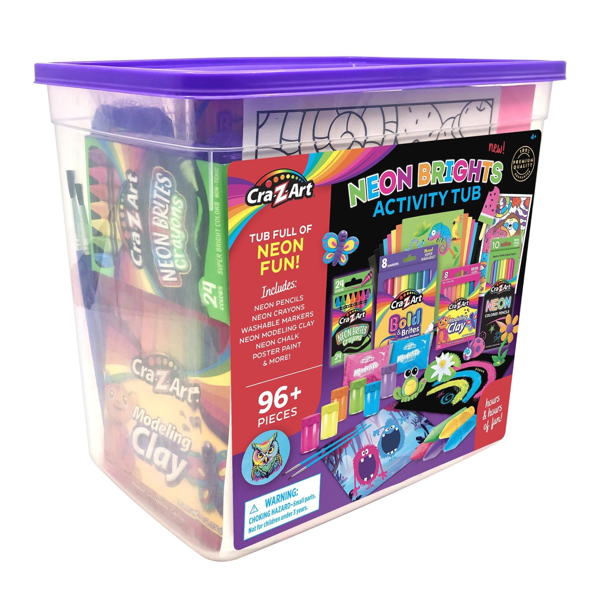 Amazon.com: Neon Brights Activity Tub, Multi-Color Drawing