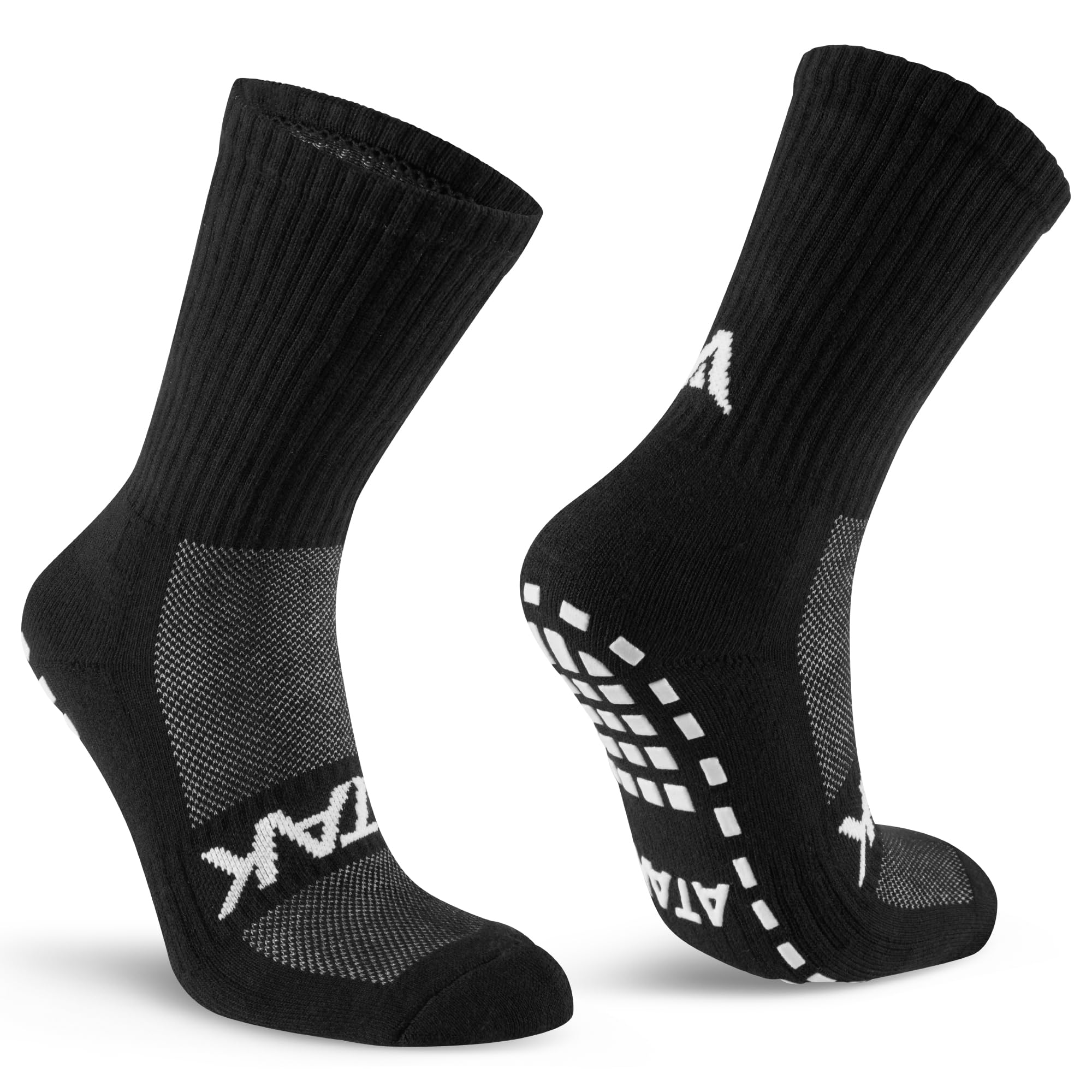 WackySox ATAK Sports SHOX Calf Length Grip Socks Black 9-12