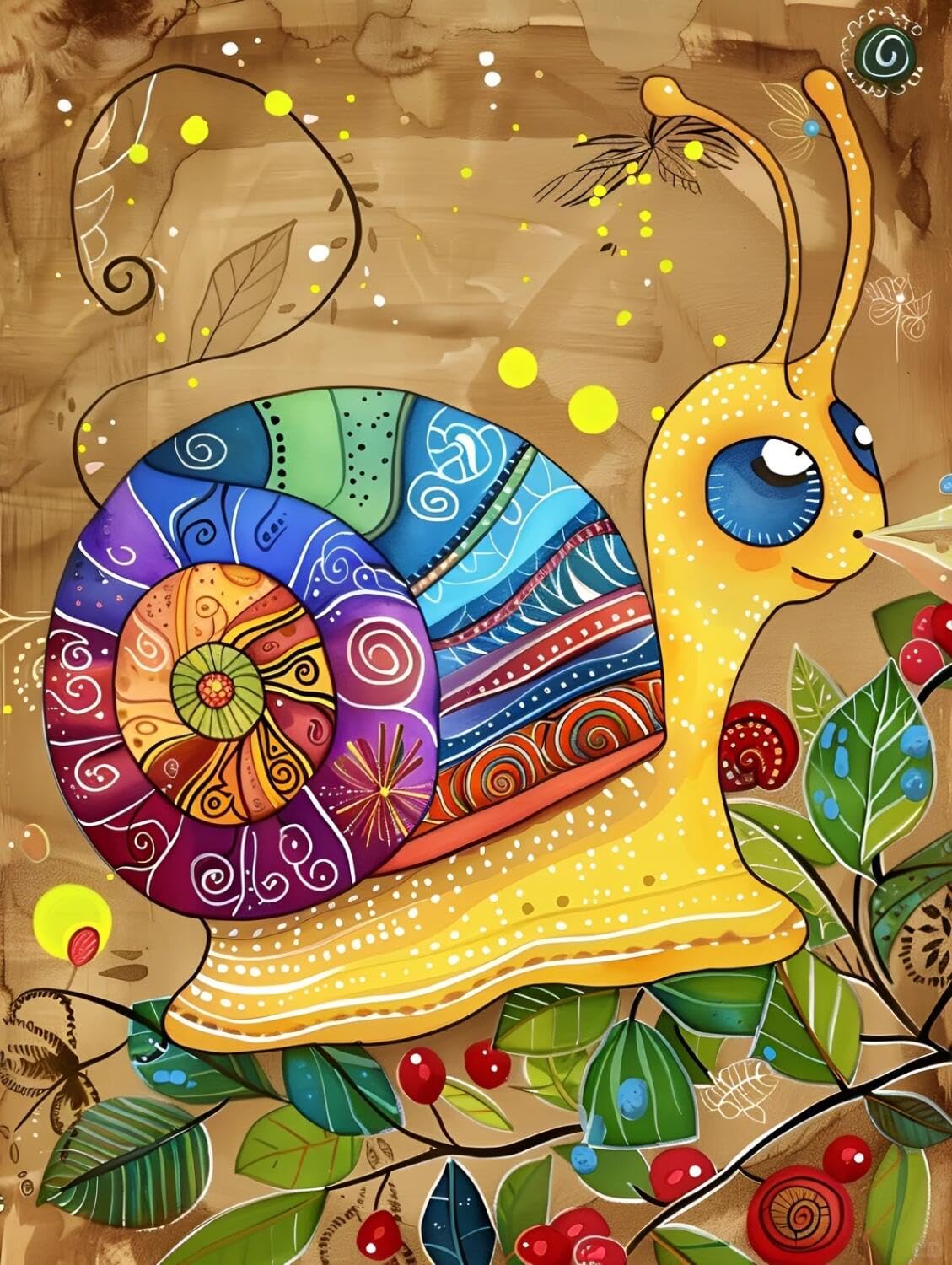 Rqwybcaxn Bead Cross Stitch Kits Cartoon Snail 40x50cm