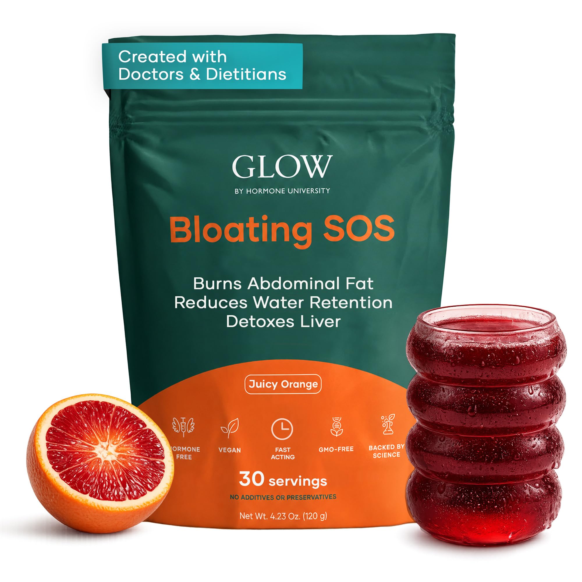 Glow Botanica Suplemento de multi-enzimas em pó sabor cítrico — 120 g