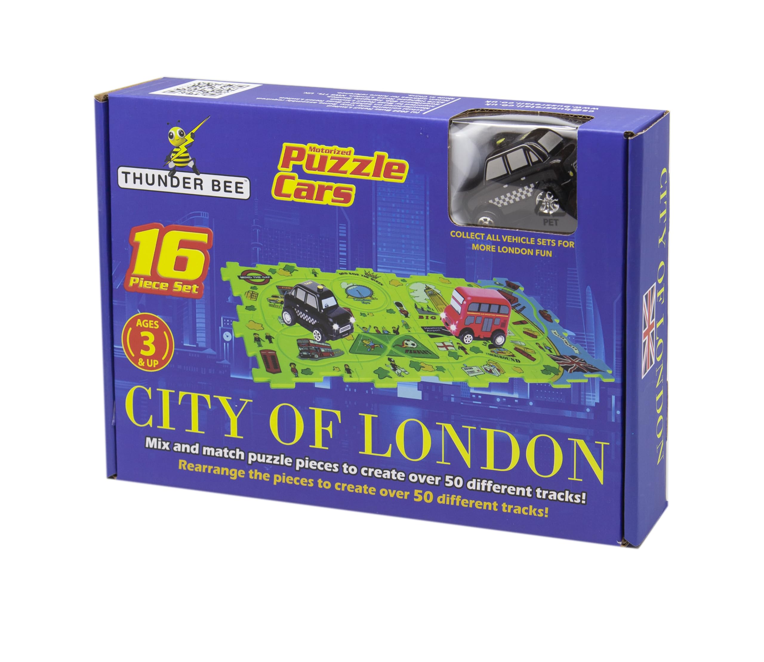 Puzzle Cars London Taxi – Motorized Car with Interchangeable
