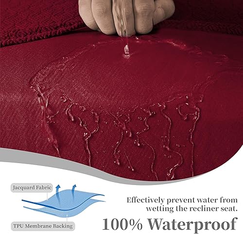 Miniatura 185 de Fundas 100% impermeables para sofá reclinable seccional, fundas para sofá reclinable en forma de L, funda para sofá seccional de esquina en forma de