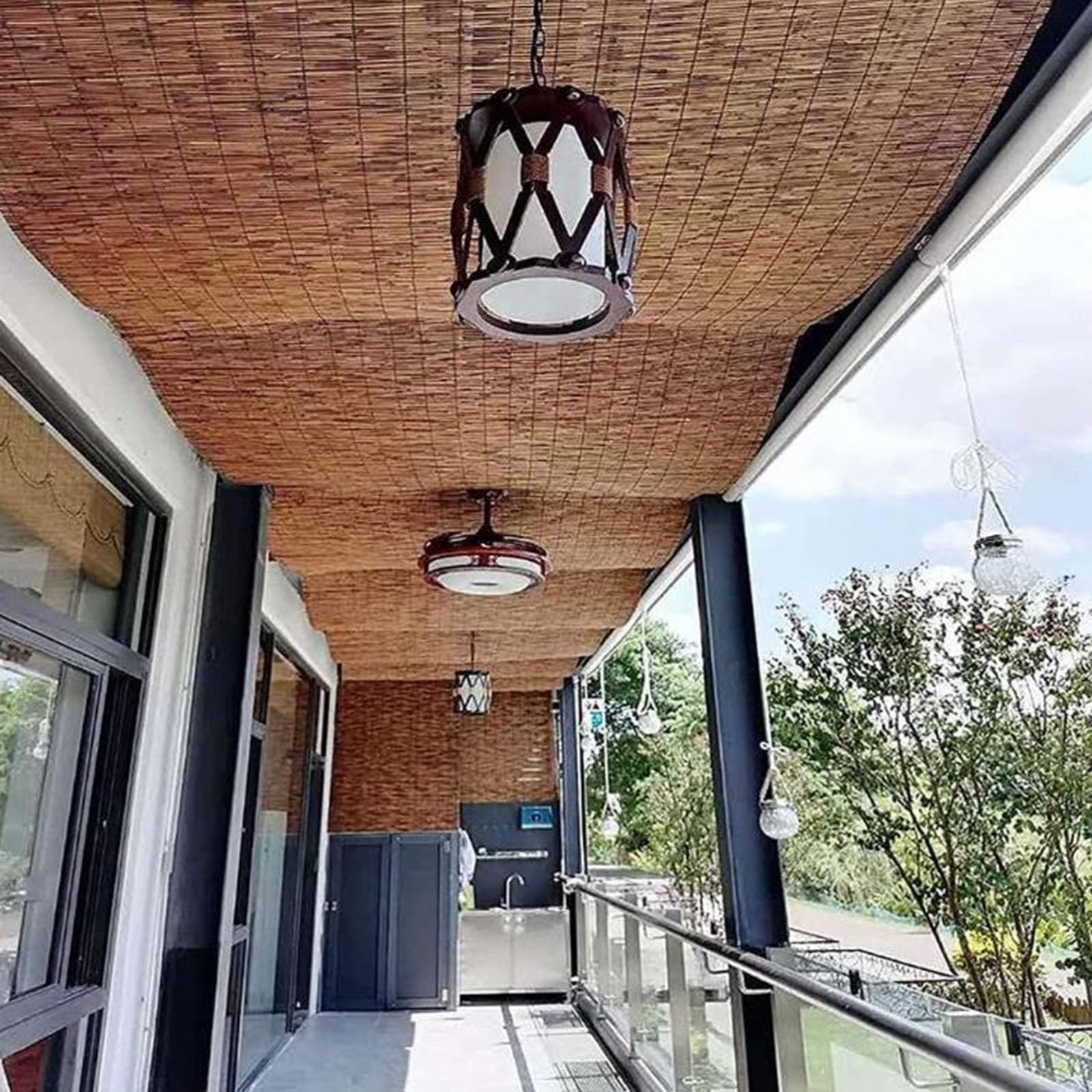 Bambusowa rolka do ogrodzenia prywatności, 1 x 10 m, wysokie ogrodzenie na podwórko, basen, roślinę, podwórko, ogród, balkon, przyjazna dla środowiska, łatwa instalacja i konserwacja