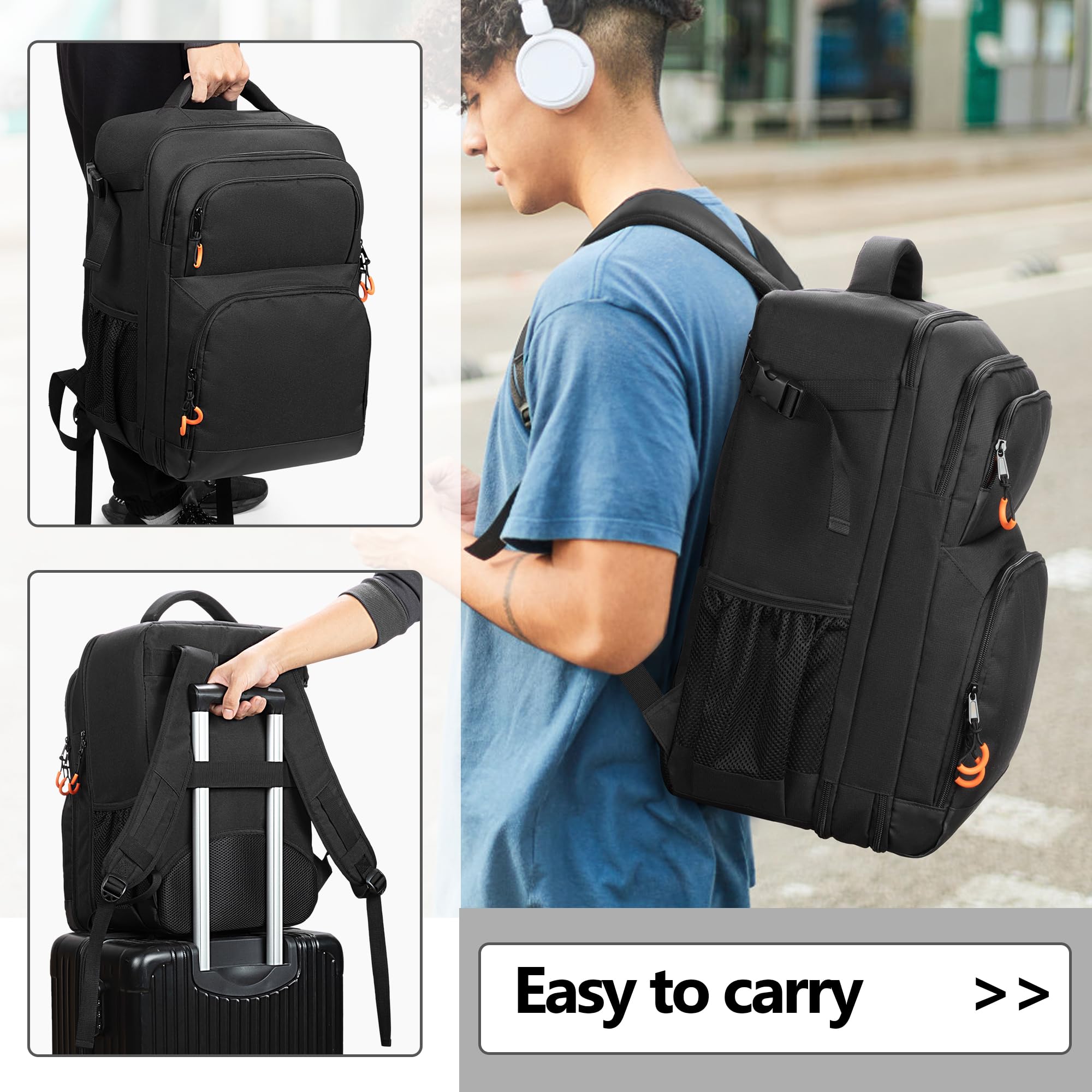 PGmoon DJ Controller Tasche Kompatibel mit RODECaster Pro II, Numark Party Mix II, Hercules Inpulse 200MK2, DJ Mixer Rucksack mit Multitasche für Mikrofon, Kabel und DJ Zubehöhr-Patent Design
