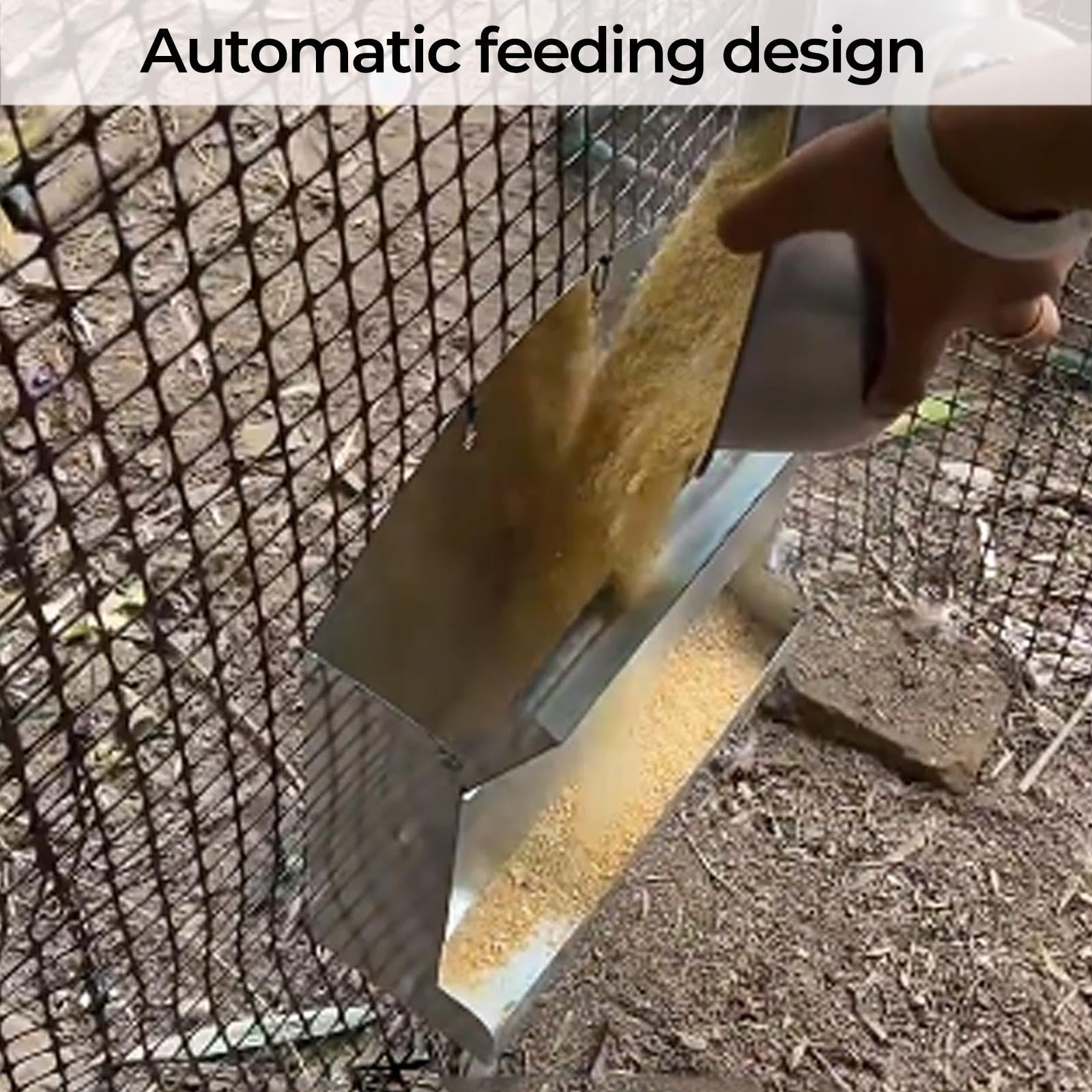 Mangiatoia automatica per polli di grande capacità, in metallo