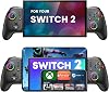 Handheld Switch 2 Pro Controller for Nintendo Switch2/OLED,Full-size Wireless Mobile Gaming Controller for iOS/Android,One-Piece Hall Effect Joystick Grip Switch 2 Controller with Turbo/Vibration/RGB