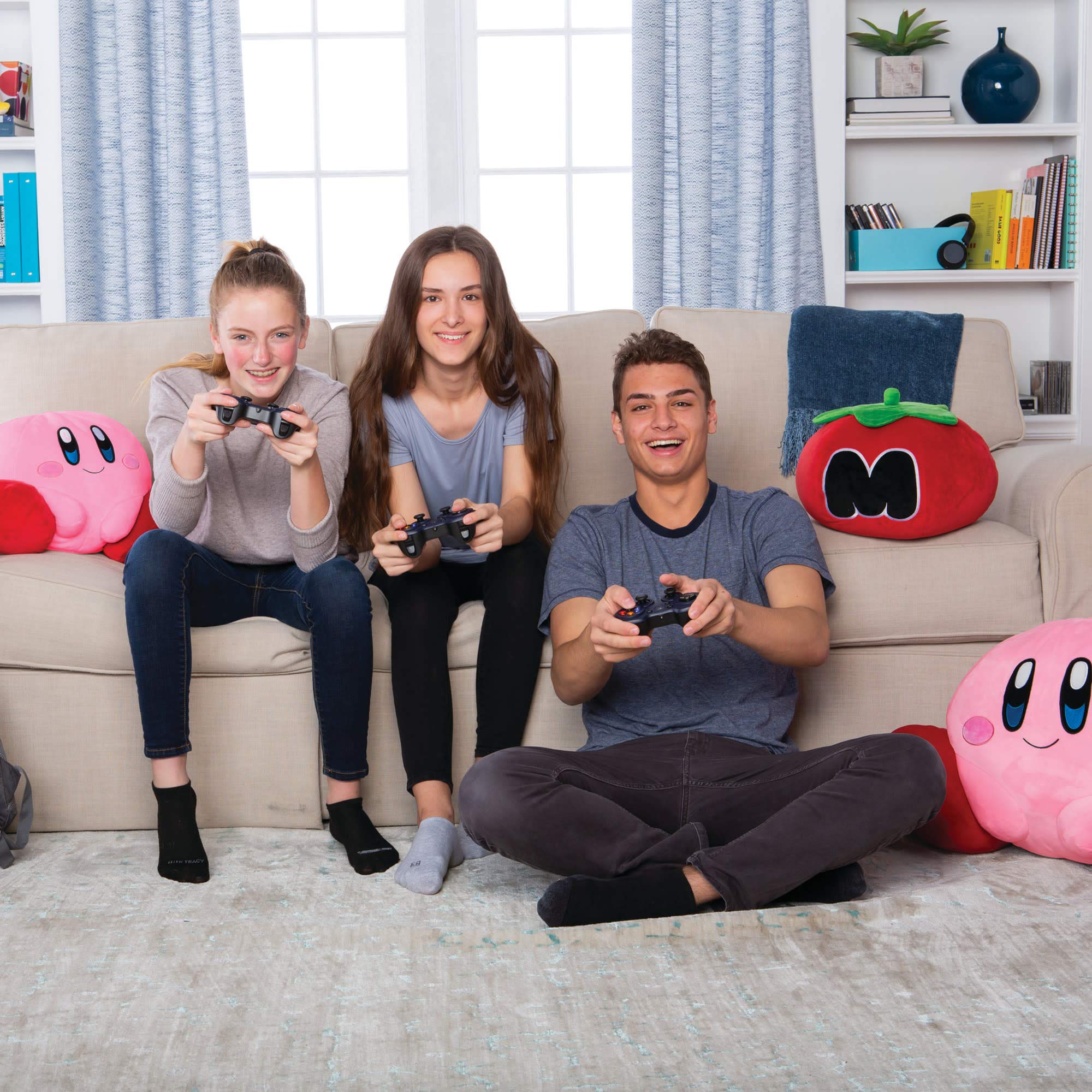 Amazon Com Club Mocchi Mocchi Kirby Plush Stuffed Toy Super Soft Great For Kids Collectors Pink T129 15 Inch Toys Games