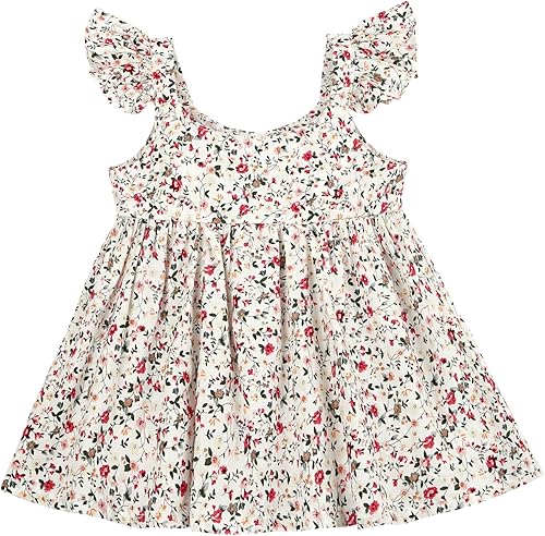 Miniatura 2 de Ropa de bebé para niñas, 3 piezas, tops florales, vestidos, pantalones cortos, diadema