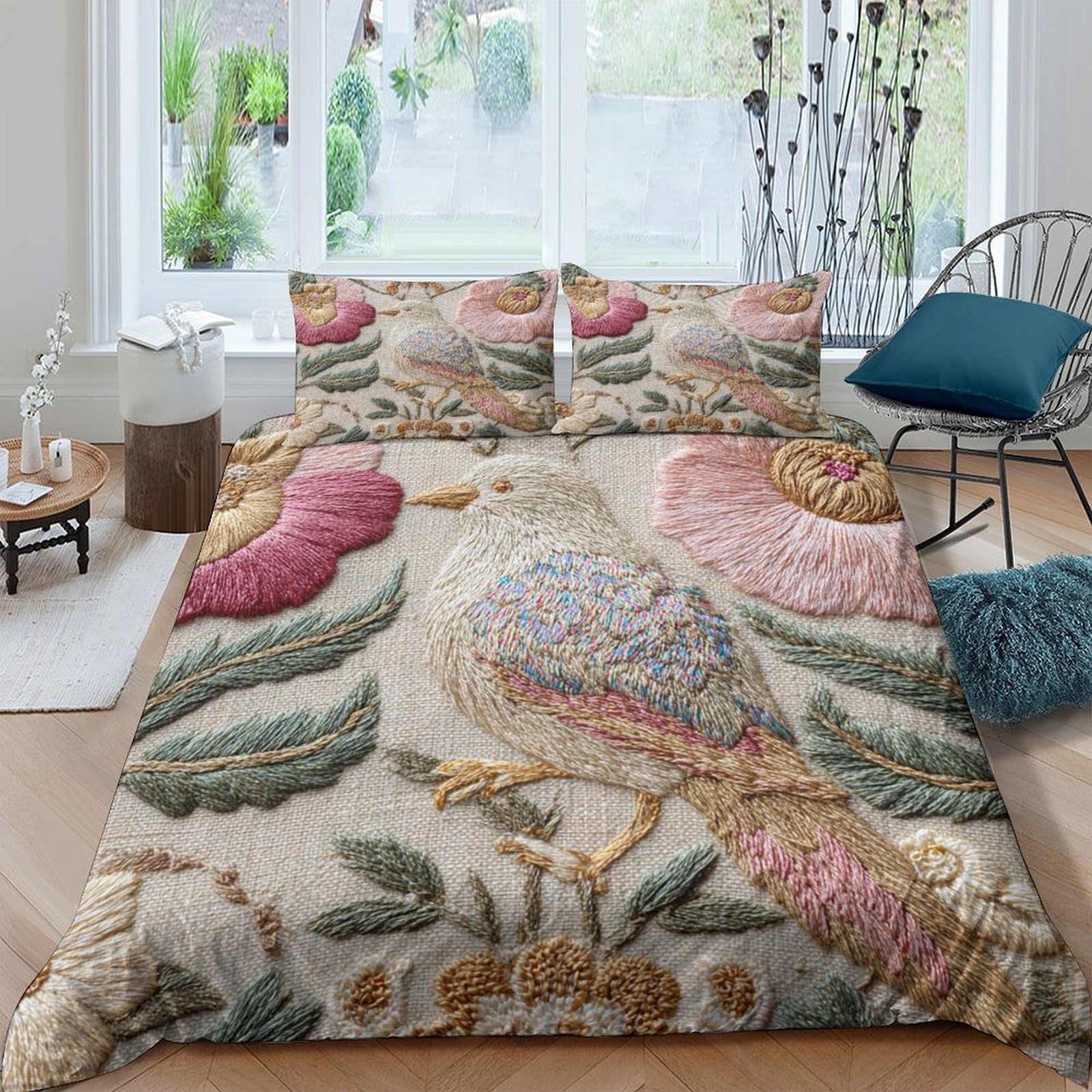 Ctjqhvkz Style-10 3D Printed Peacock Floral Fitted Sheet Microfiber Soft Breathable Mattress Cover Bedroom Decor Dustproof Protector Single（135X200cm）