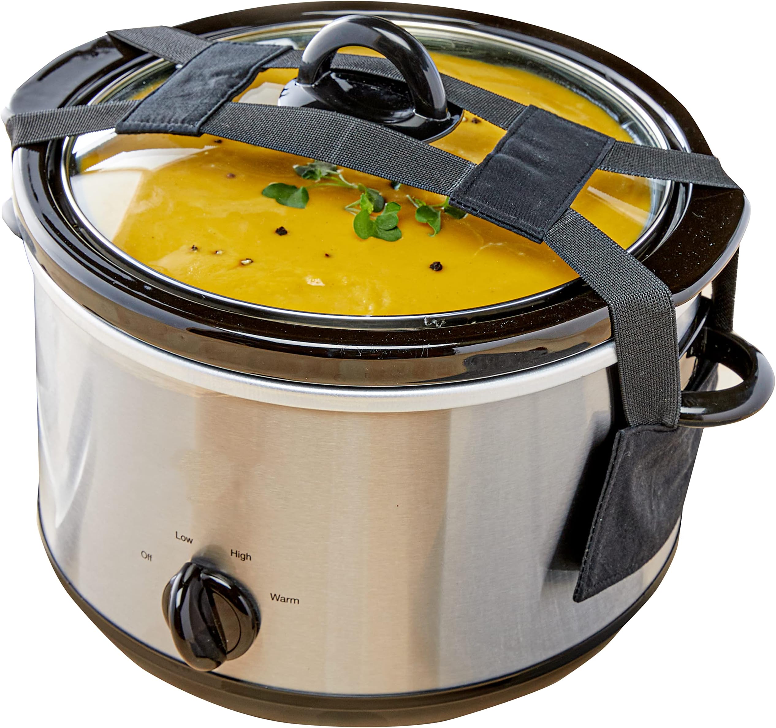 The Lakeside Collection Casserole Lid Strap - Hold Lid Down on Slow Cooker for Optimal Cooking