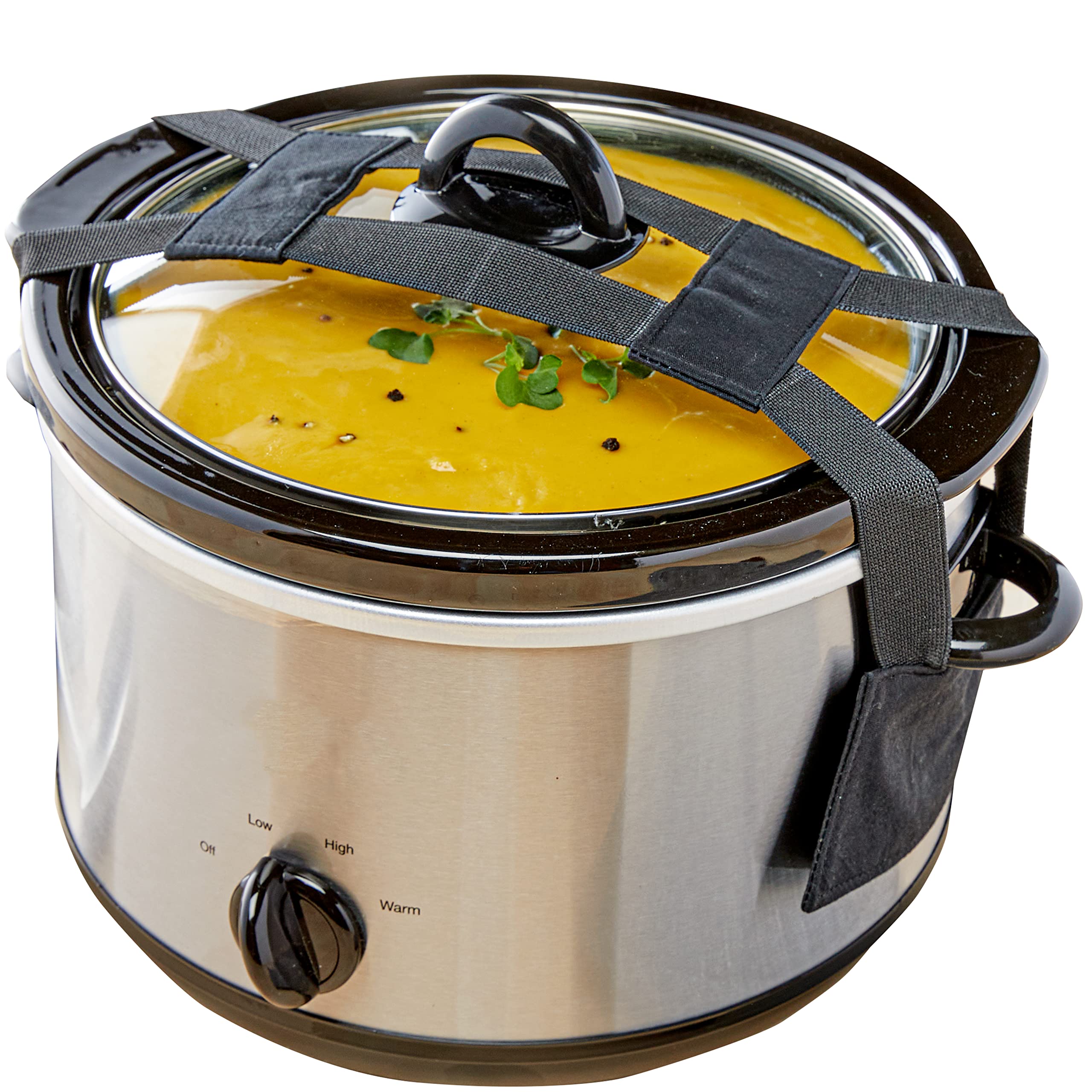 The Lakeside Collection Casserole Lid Strap - Hold Lid Down on Slow Cooker for Optimal Cooking