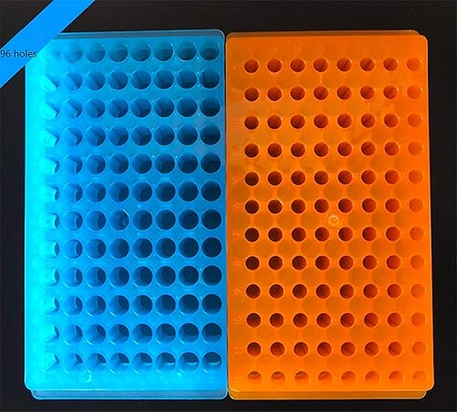 Miniatura 5 de Soporte de tubo de centrífuga PCR de polipropileno de 96 pocillos para tubos de microcentrífuga 0.20.51.51.80.1 fl oz 3 piezas