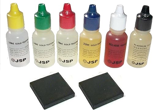 Kit de prueba de joyas personales, pruebas de oro y platino, comprador de joyas de chatarra