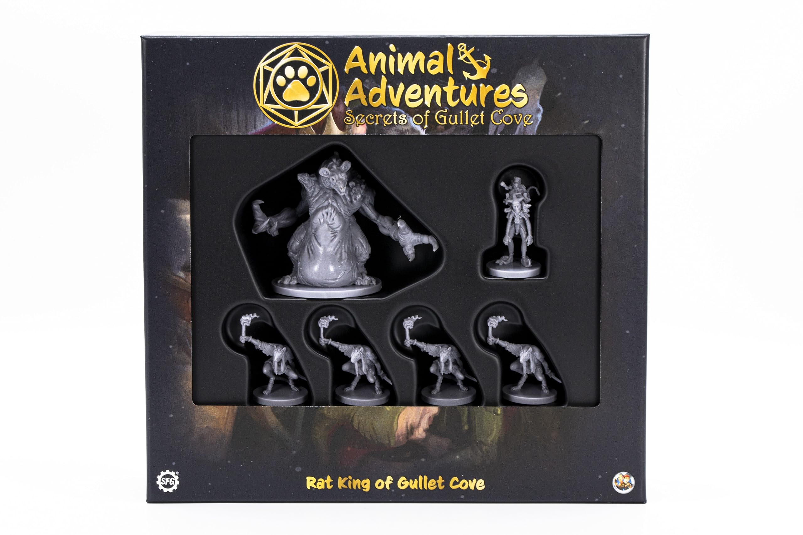 Steamforged Games Animal Adventures: Faraway Sea – Sourcebook Con Mappe E Miniatura + Espansioni (6 Articoli: Libro, Predoni, Animali, Tempo, Cani, Gatti)