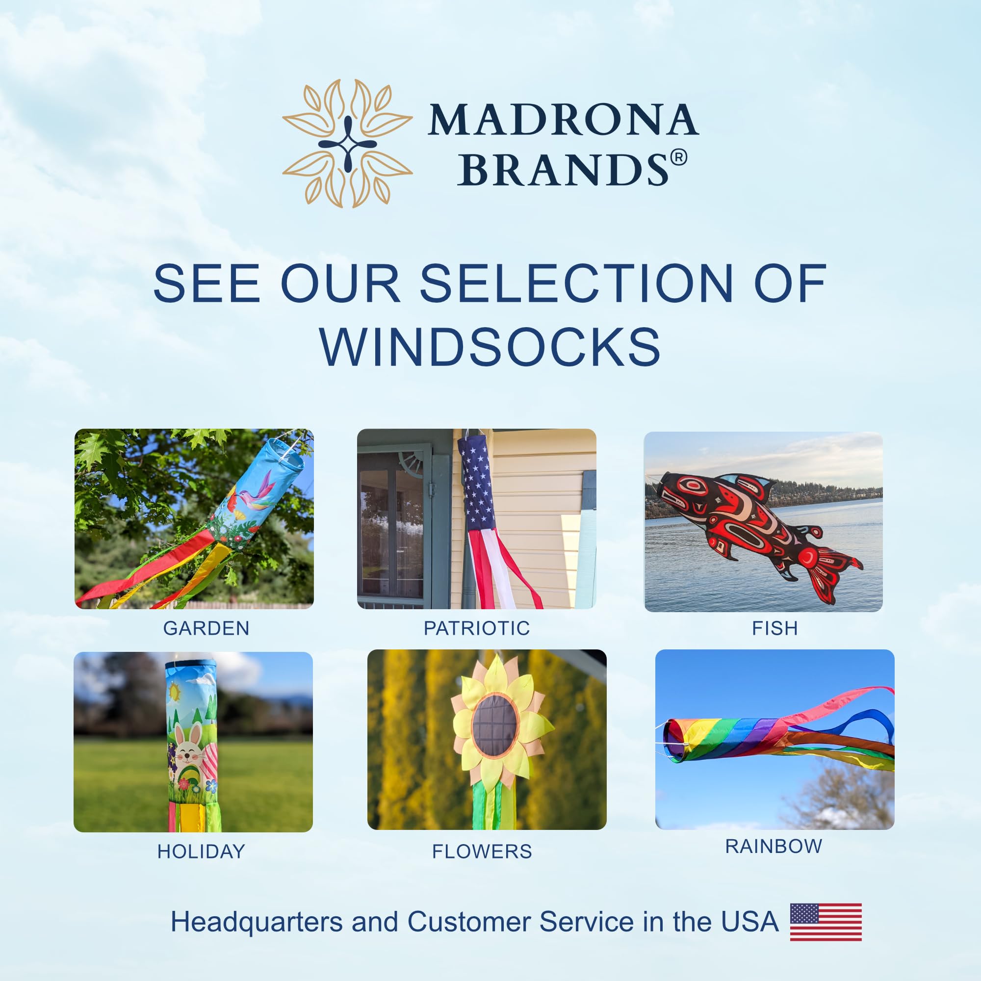 Wind Spinners Outdoor Hanging Cherry Blossom Windsock - 60