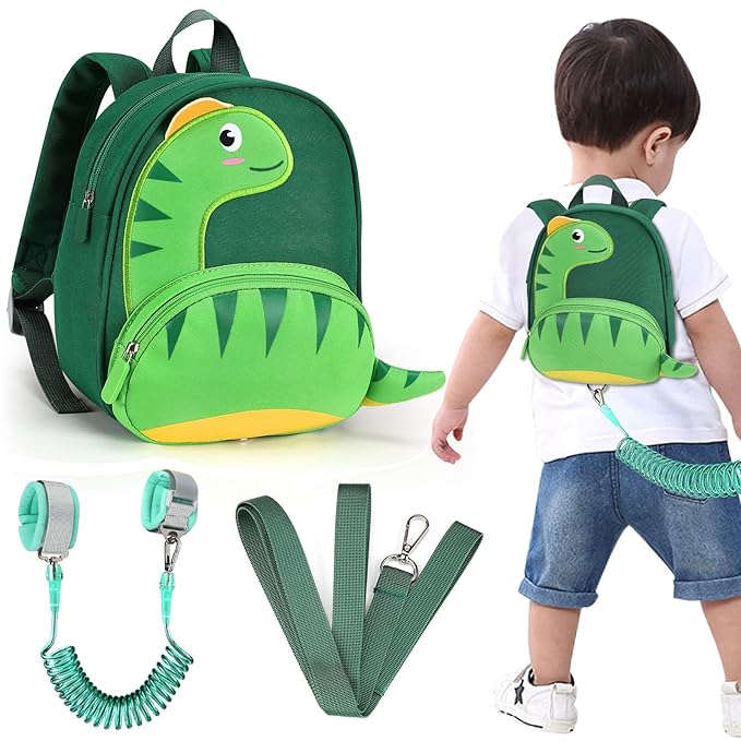 Accmor Toddler Harness Backpack with Leash, Cute Dinosaur