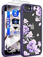 Vista 10 de Dretal Funda para iPhone SE 2022/2020, iPhone 8/7, con 2 protectores de pantalla, probada contra caídas de grado militar, parte trasera dura y borde