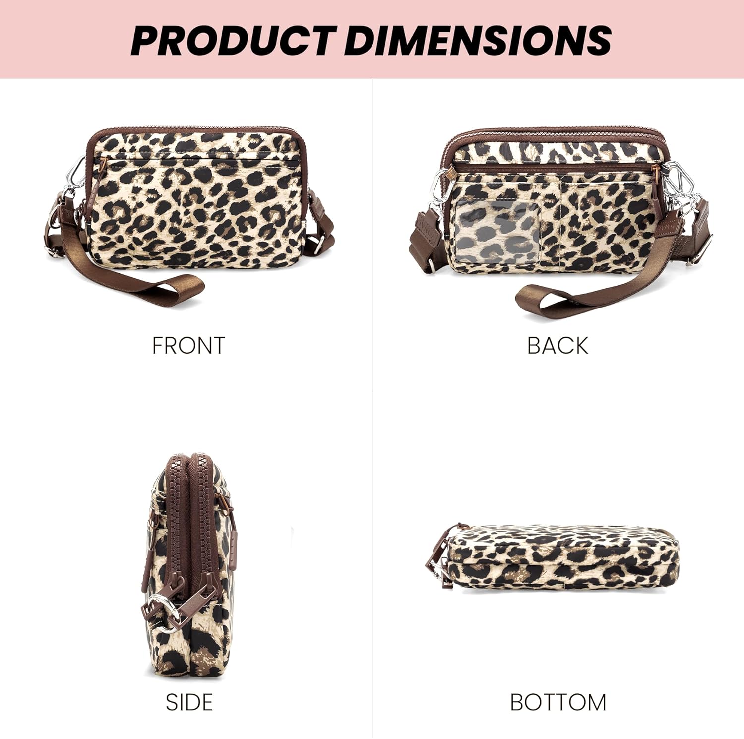 VONAL Wristlet Wallets for Women, RFID Wristlet Purse Built in Wallet, Small Nylon Crossbody Bags, Credit Card Holder - Image 8