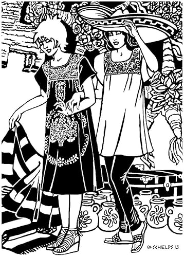 Folkwear Old Mexico Dress #142 Blusa bordada túnica mexicana Patrón de costura (solo patrón) folkwear142, Patrón de costura