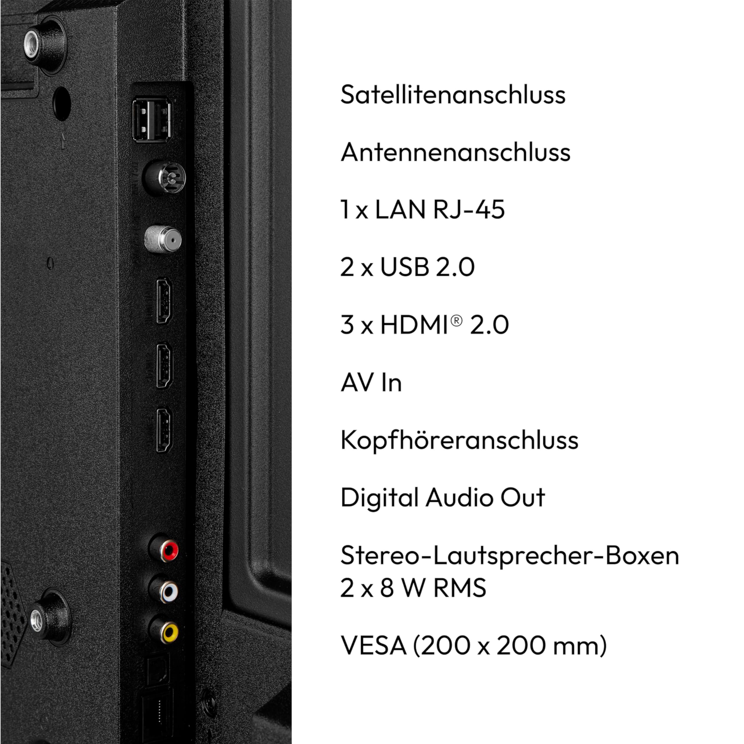 MEDION X15015 (MD 31641) TV da 125,7 cm (50 pollici) (Smart TV, 4K Ultra HD, HDR, VIDAA Store, Netflix, Prime Video, Disney+, DAZN, Paramount+, HbbTV, PVR, Bluetooth)