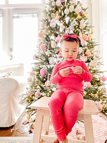 Miniatura 2 de City Threads Conjunto de ropa interior térmica para niñas, capa base de algodón suave y transpirable, fabricado en Estados Unidos