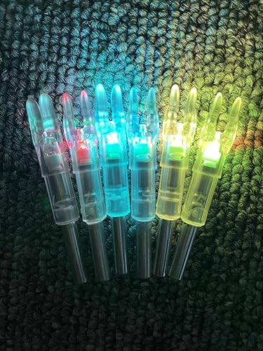 Miniatura 18 de 6/12 PCS S Lighted Nocks for Arrows .244"/6.2mm Inside Diameter Lighted Arrow Nocks for Archery Hunting