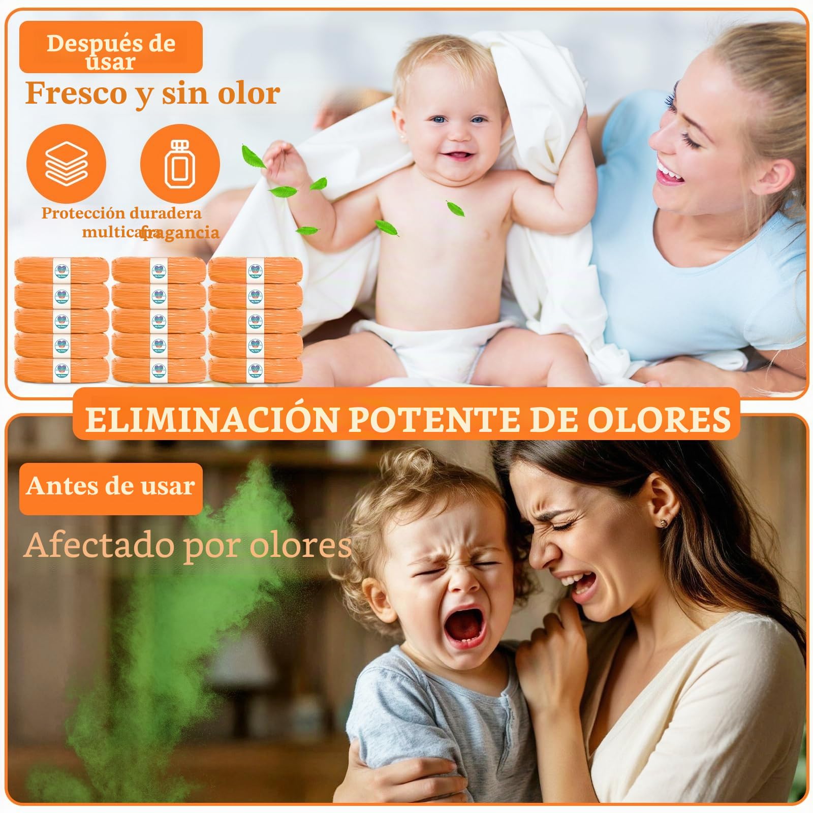 15 Piezas Recambios Cubos de Pañales, Película Engrosada Con Buena Hermeticidad Y Resistente A Los Olores, Adecuada Para Tommee Tippee Sangenic Tec, Simplee Sangenic, Twist & Click
