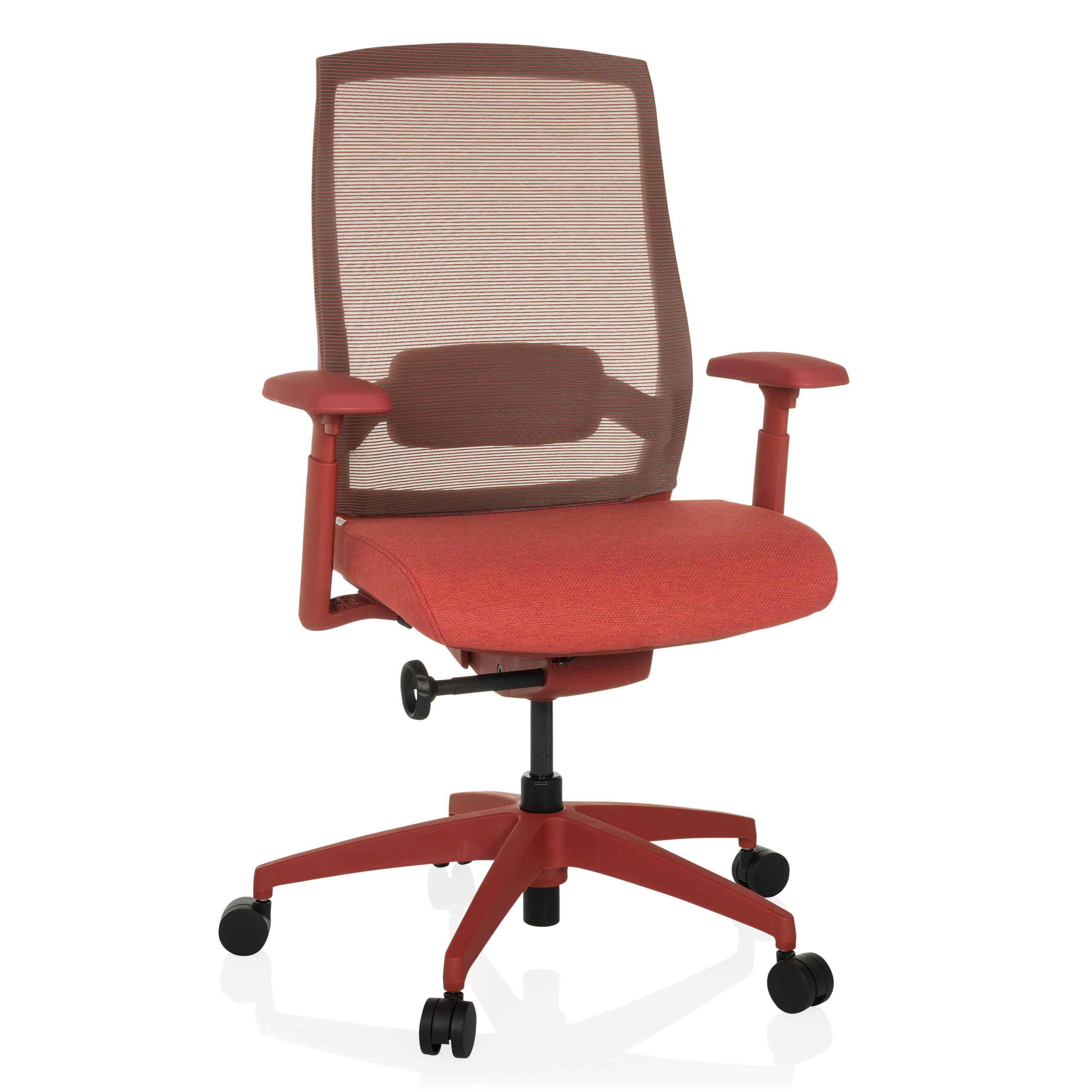 Chaise de bureau ergonomique réglable en profondeur d'assise rouge
