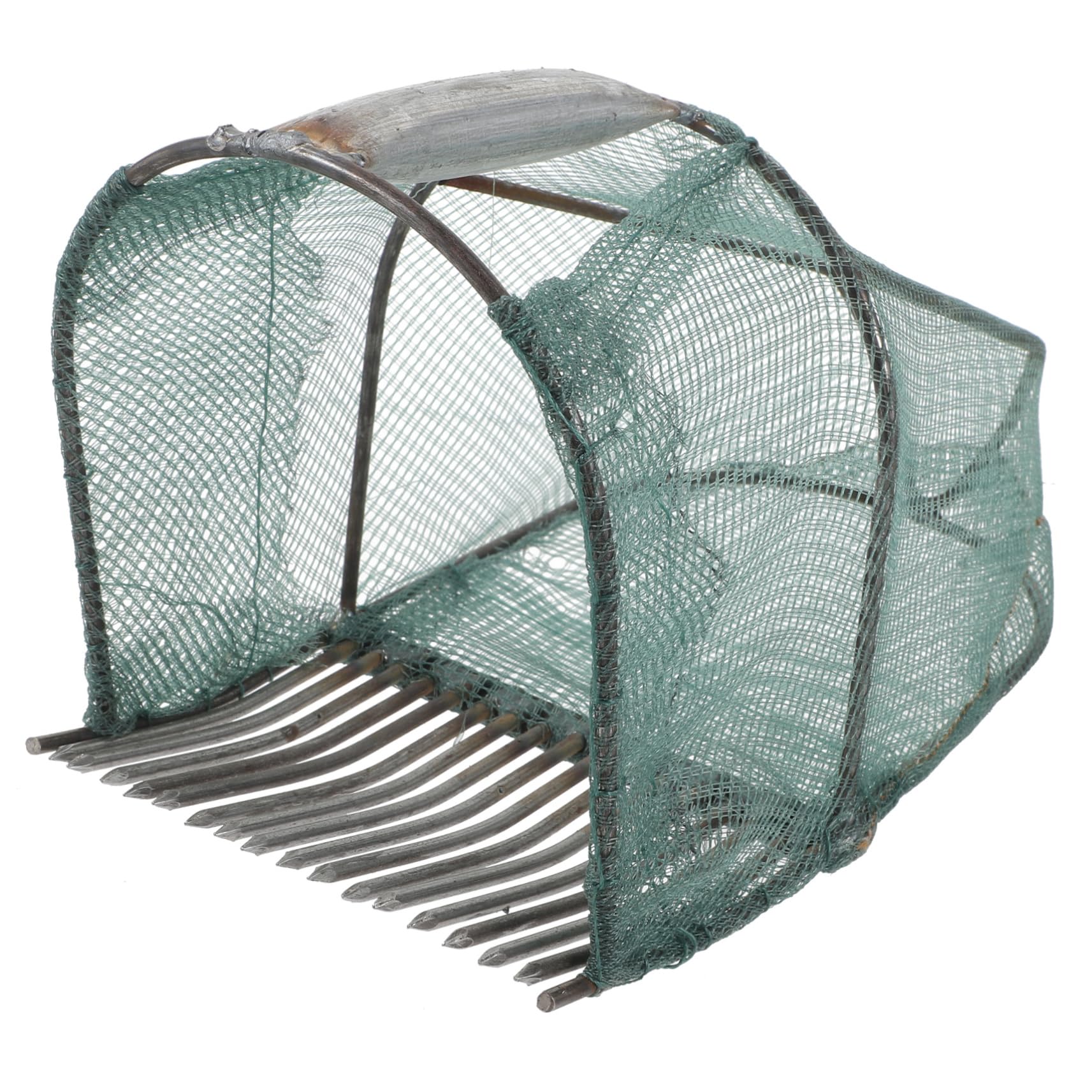 TOYANDONA Cueilleur de Myrtilles Vert Léger avec 16 Dents en Acier Inoxydable et Panier Pliable Cueillette Facile des Fruits Le Jardin