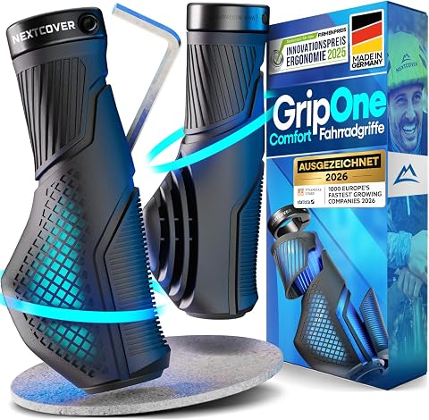 NEXTCOVER® Fahrradgriffe ergonomisch mit [Comfort-Grip-Technologie] I Universal Fahrrad- & MTB Griffe I Griffe Fahrrad I Lenkergriffe Fahrrad I Fahrrad Griffe