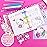 Hello Kitty DIY Glitter Micro Journal by Horizon Group USA, 40+ Stationery Accessories Including Hello Kitty Stickers, Surprise Keychain, Interchangeable Binder Discs, Squishy Glitter Cover & More